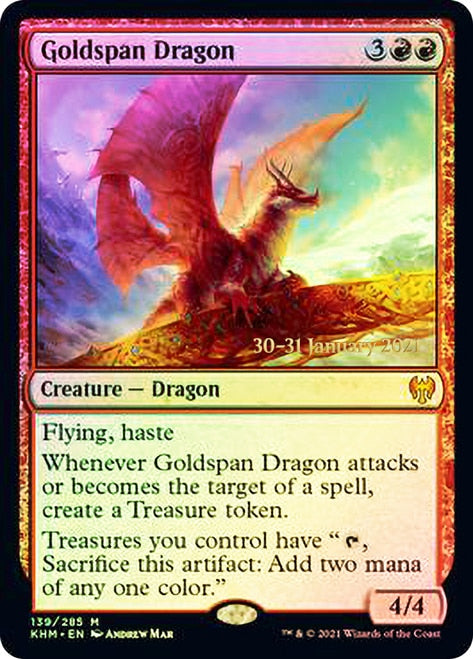 Goldspan Dragon  [Kaldheim Prerelease Promos] | Fandemonia Ltd
