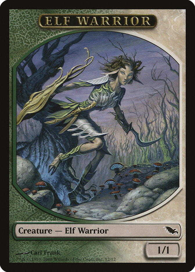 Elf Warrior (12/12) [Shadowmoor Tokens] | Fandemonia Ltd