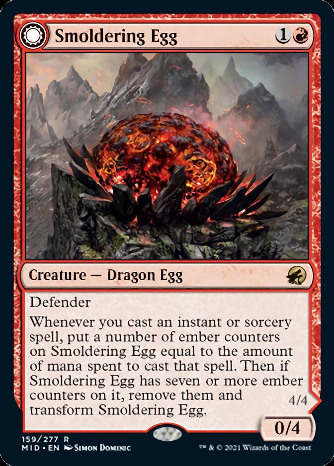 Smoldering Egg // Ashmouth Dragon [Innistrad: Midnight Hunt] | Fandemonia Ltd