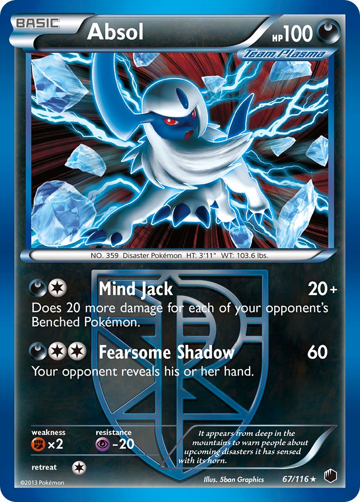 Absol (67/116) (Moltres Legendary Battle Deck) (Theme Deck Exclusive) [Black & White: Plasma Freeze] | Fandemonia Ltd