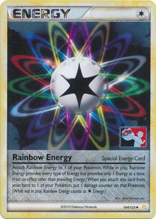 Rainbow Energy (104/123) (League Promo) [HeartGold & SoulSilver: Base Set] | Fandemonia Ltd