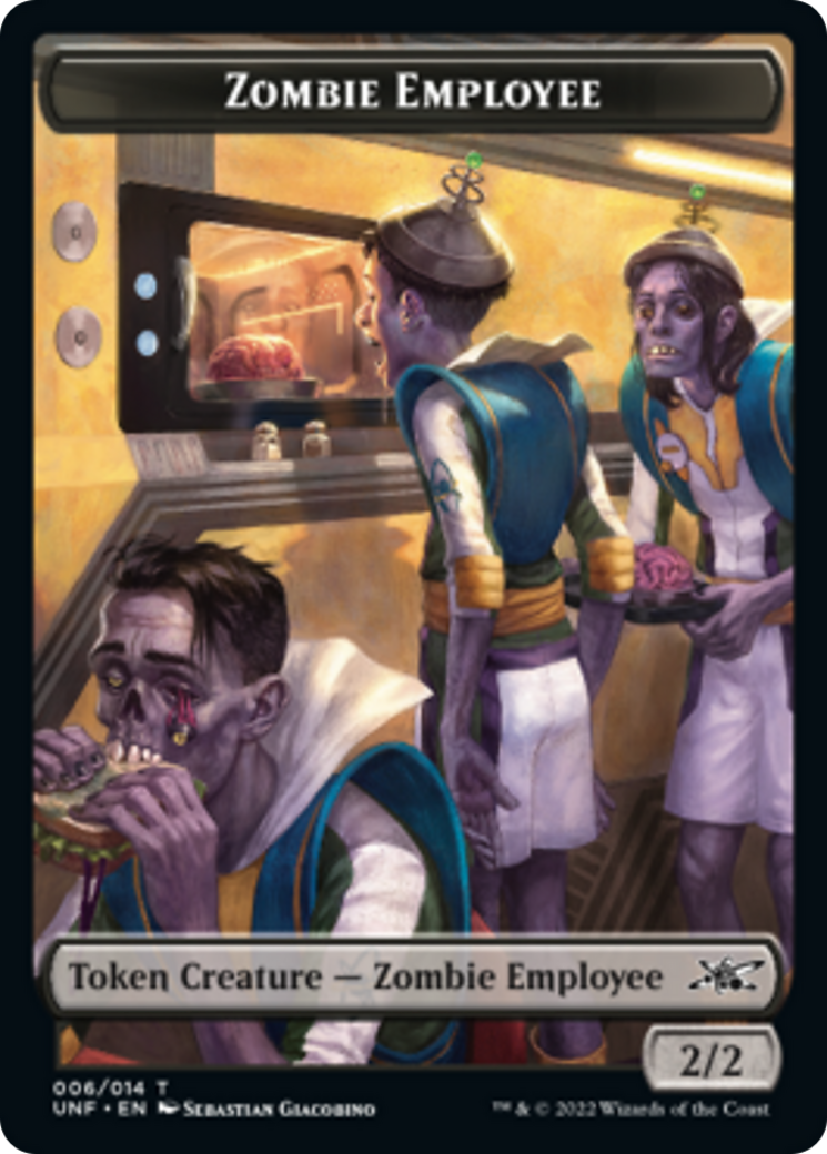 Zombie Employee // Storm Crow Double-sided Token [Unfinity Tokens] | Fandemonia Ltd