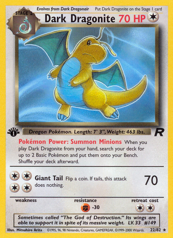 Dark Dragonite (22/82) [Team Rocket 1st Edition] | Fandemonia Ltd