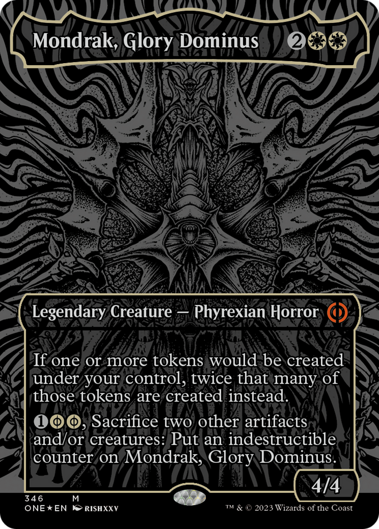 Mondrak, Glory Dominus (Oil Slick Raised Foil) [Phyrexia: All Will Be One] | Fandemonia Ltd
