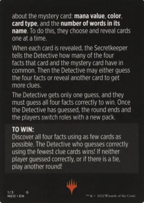 Booster Sleuth (Magic Minigame) [Kamigawa: Neon Dynasty Minigame] | Fandemonia Ltd