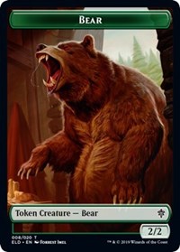 Bear // Food (18) Double-sided Token [Throne of Eldraine Tokens] | Fandemonia Ltd
