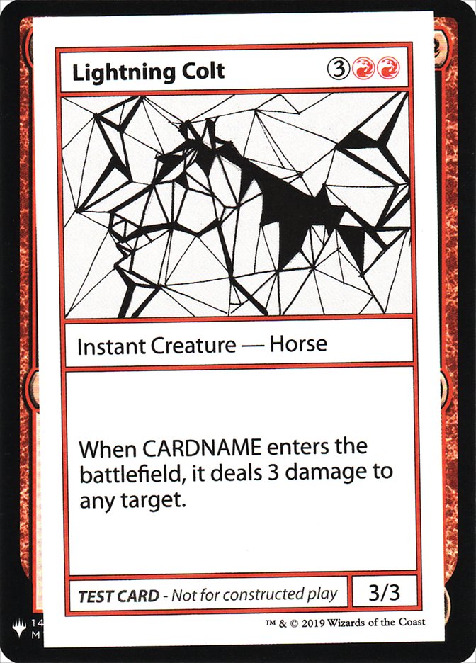 Lightning Colt [Mystery Booster Playtest Cards] | Fandemonia Ltd