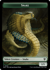 Snake // Morph Double-Sided Token [Murders at Karlov Manor Commander Tokens] | Fandemonia Ltd