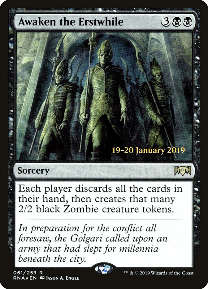 Awaken the Erstwhile [Ravnica Allegiance Prerelease Promos] | Fandemonia Ltd
