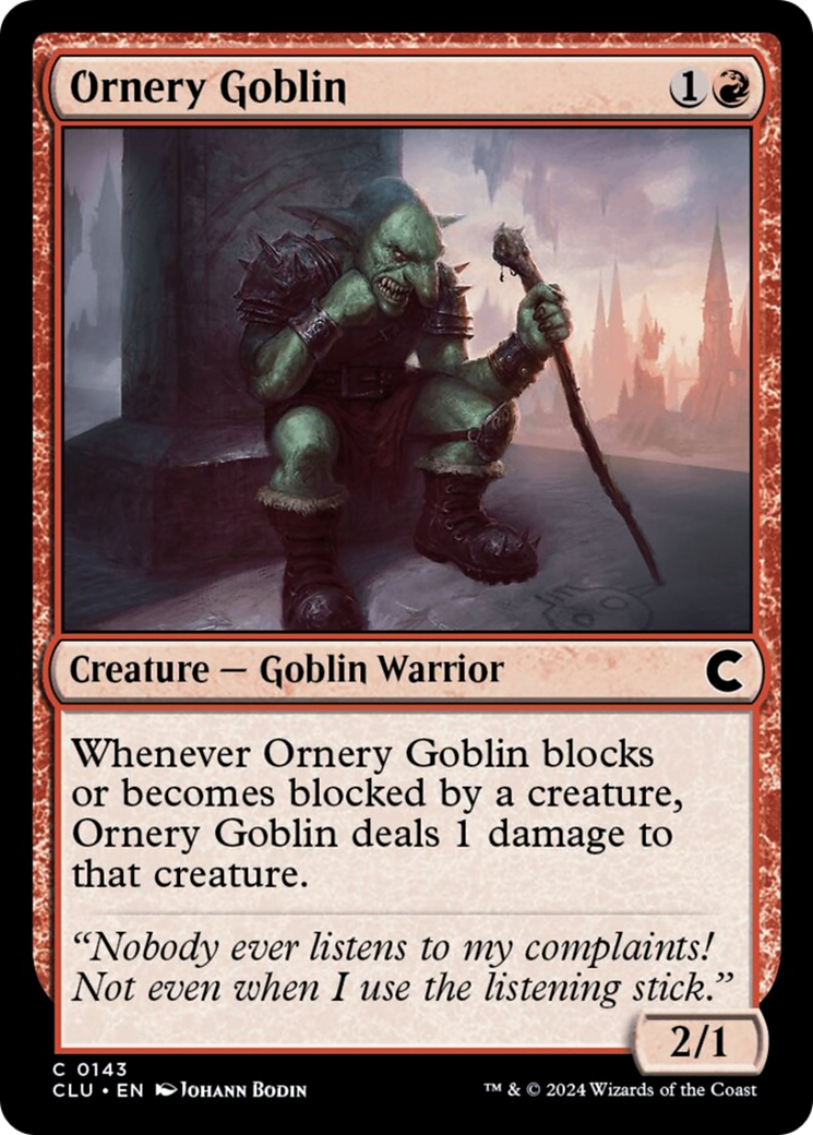 Ornery Goblin [Ravnica: Clue Edition] | Fandemonia Ltd