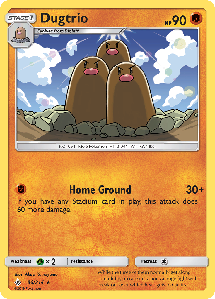 Dugtrio (86/214) [Sun & Moon: Unbroken Bonds] | Fandemonia Ltd