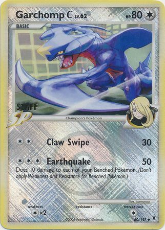 Garchomp C (60/147) (Staff League Promo) [Platinum: Supreme Victors] | Fandemonia Ltd