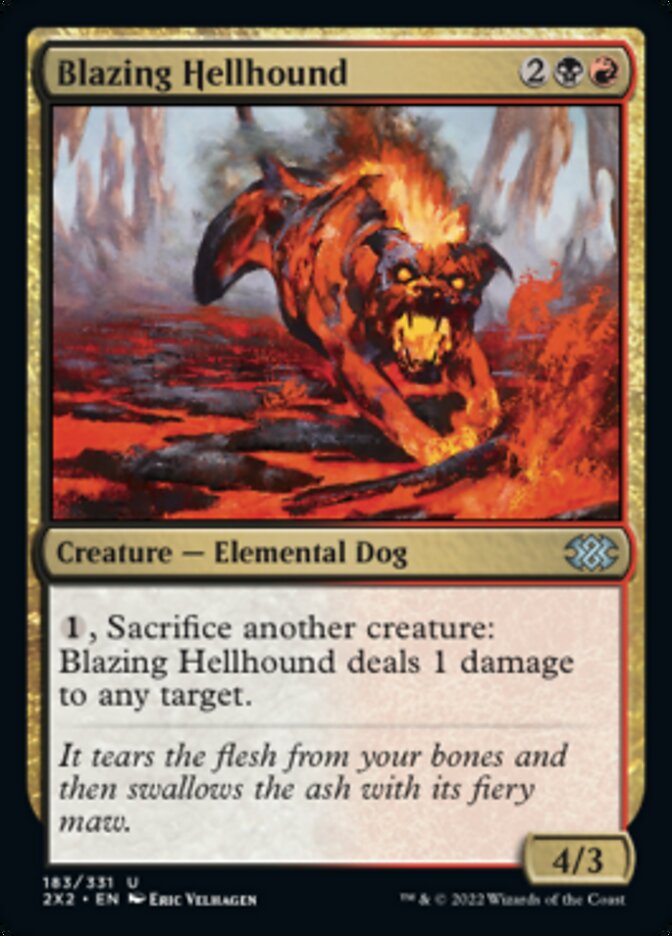 Blazing Hellhound [Double Masters 2022] | Fandemonia Ltd