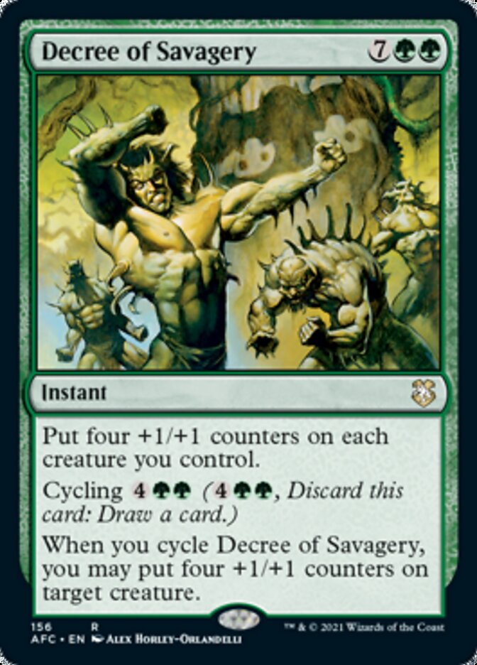 Decree of Savagery [Dungeons & Dragons: Adventures in the Forgotten Realms Commander] | Fandemonia Ltd