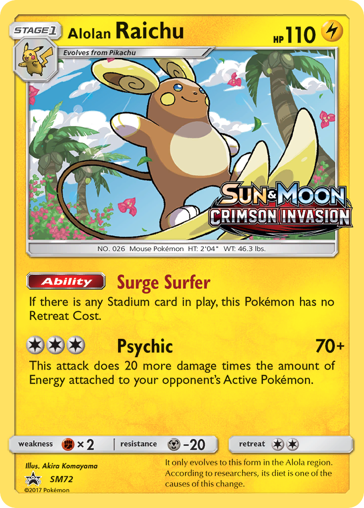 Alolan Raichu (SM72) (Prerelease Promo) [Sun & Moon: Black Star Promos] | Fandemonia Ltd