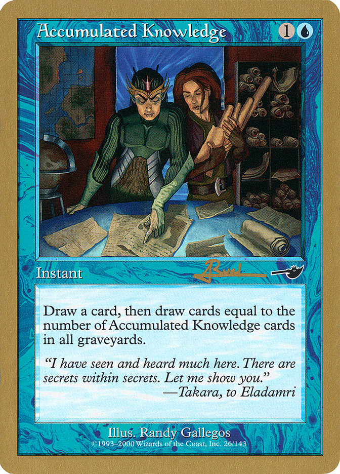 Accumulated Knowledge (Antoine Ruel) [World Championship Decks 2001] | Fandemonia Ltd