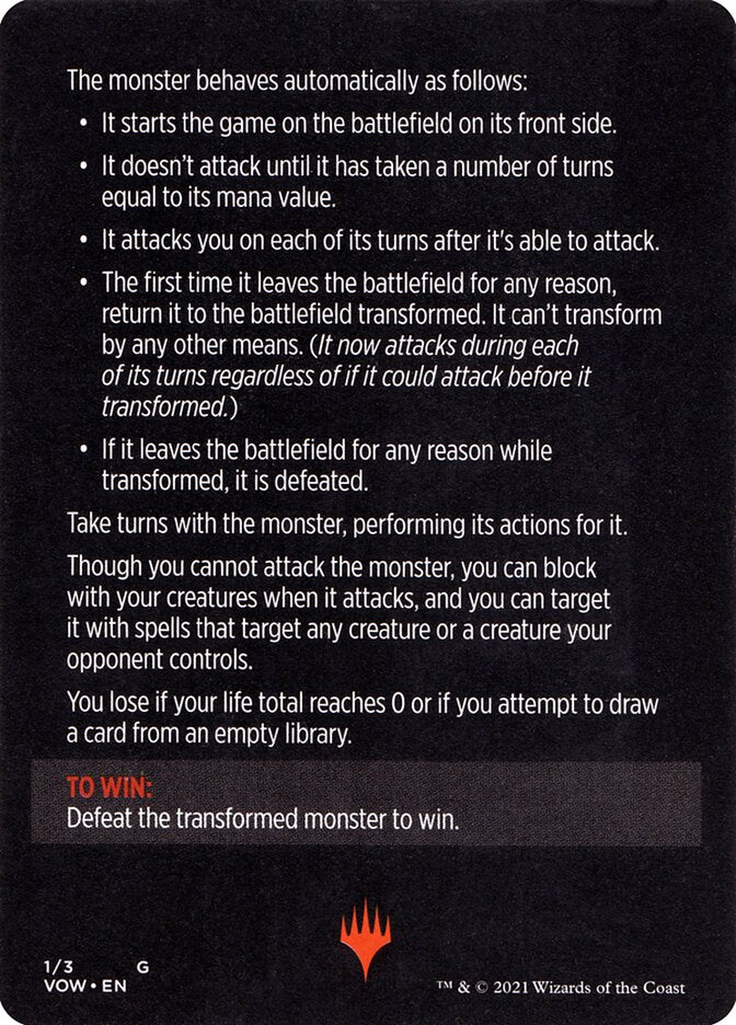 Monster of The Week (Magic Minigame) [Innistrad: Crimson Vow Minigame] | Fandemonia Ltd