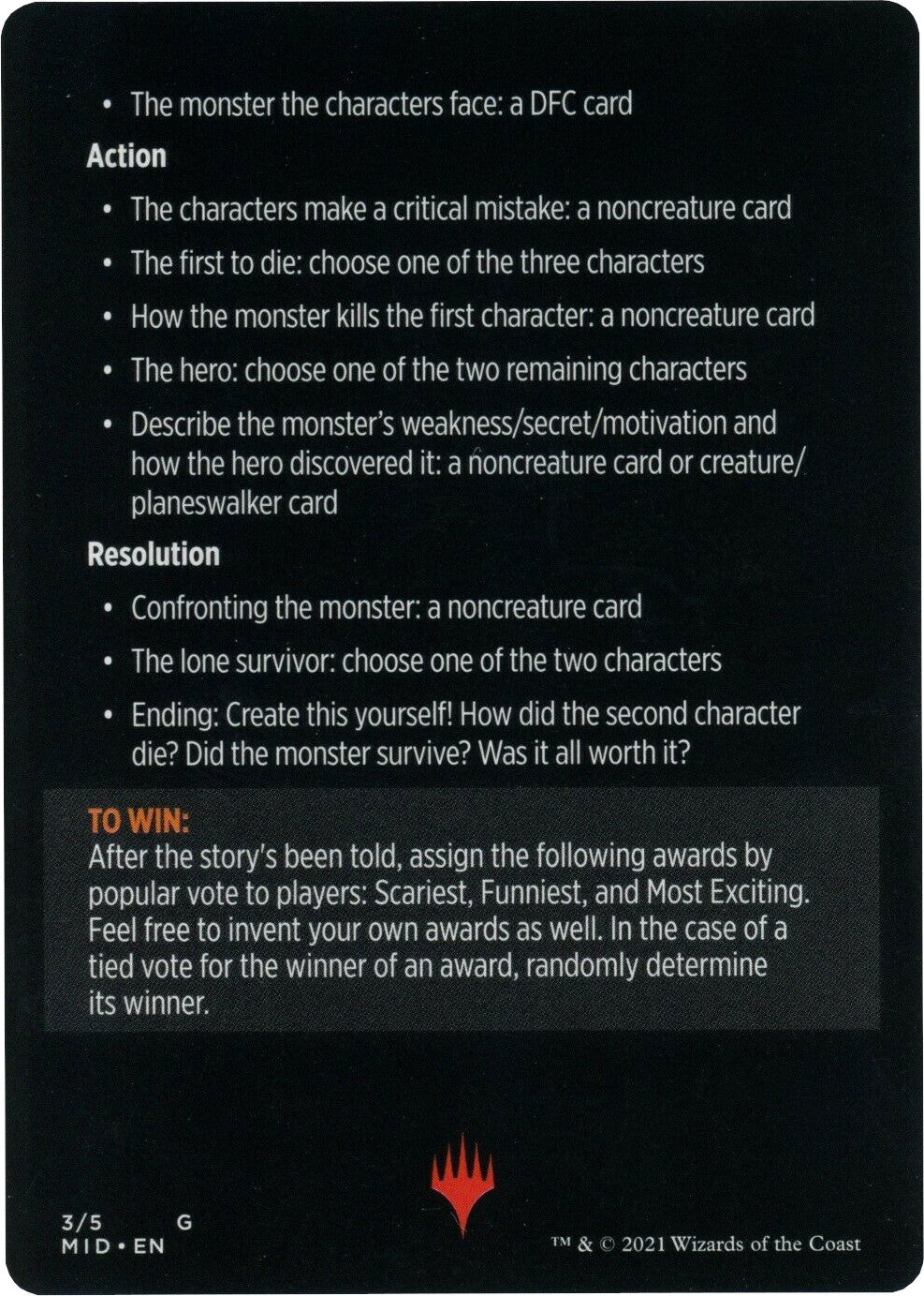 Into the Story: Horror Edition (Magic Minigame) [Innistrad: Midnight Hunt Minigame] | Fandemonia Ltd