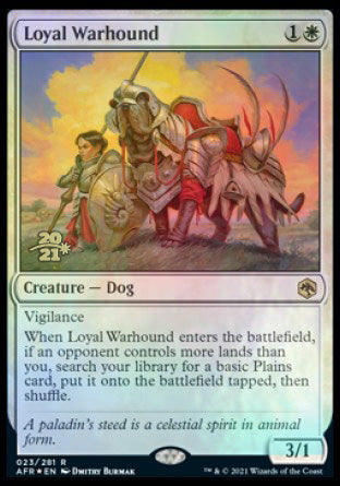 Loyal Warhound [Dungeons & Dragons: Adventures in the Forgotten Realms Prerelease Promos] | Fandemonia Ltd