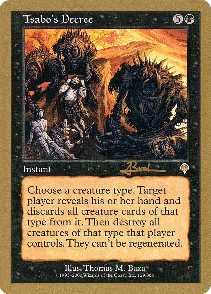 Tsabo's Decree (Antoine Ruel) [World Championship Decks 2001] | Fandemonia Ltd
