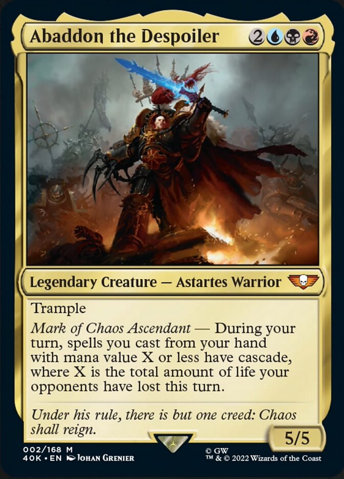 Abaddon the Despoiler (Display Commander) (Etched Foil) [Universes Beyond: Warhammer 40,000] | Fandemonia Ltd
