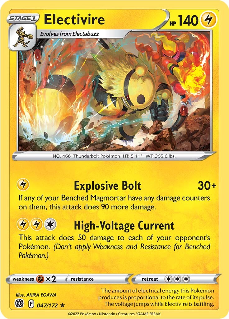 Electivire (047/172) [Sword & Shield: Brilliant Stars] | Fandemonia Ltd