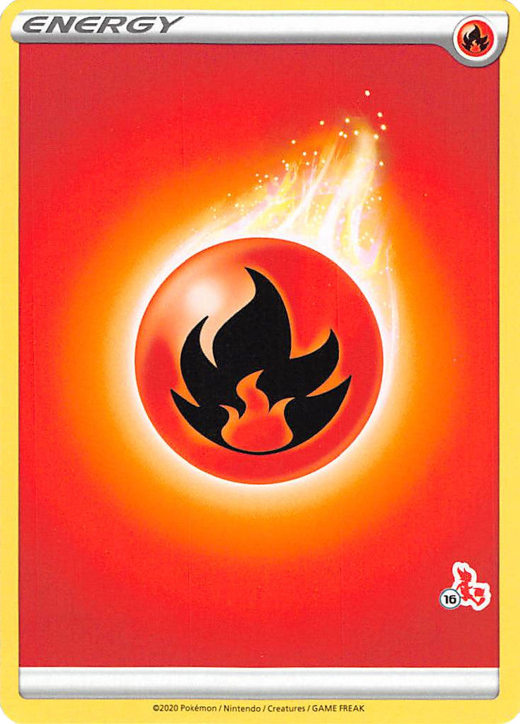 Fire Energy (Cinderace Stamp #16) [Battle Academy 2022] | Fandemonia Ltd