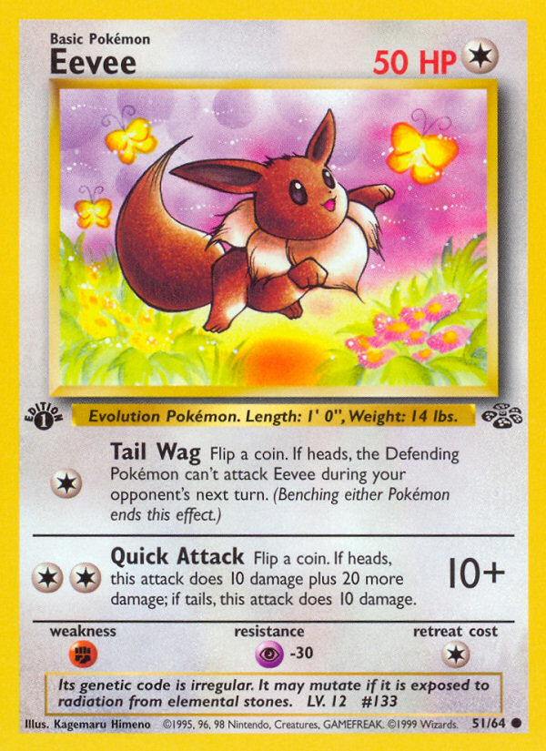 Eevee (51/64) [Jungle 1st Edition] | Fandemonia Ltd