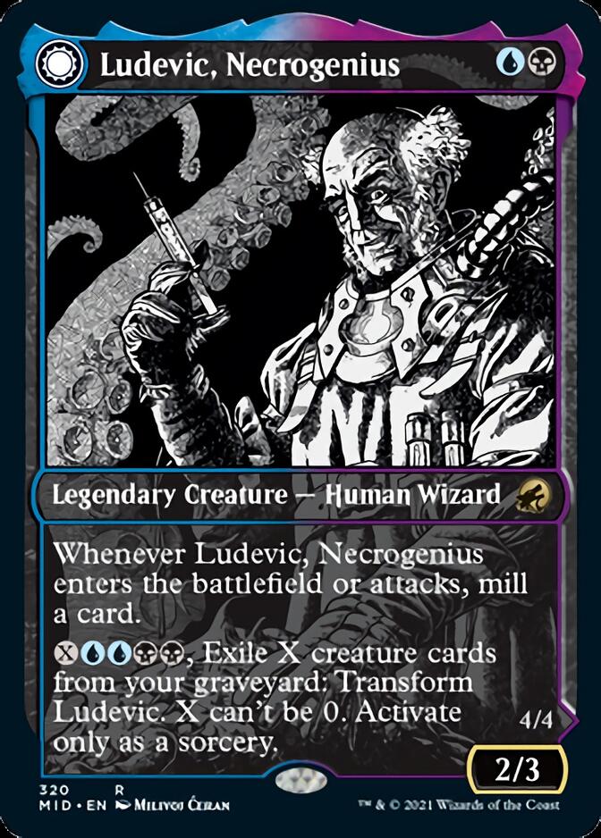 Ludevic, Necrogenius // Olag, Ludevic's Hubris (Showcase Eternal Night) [Innistrad: Midnight Hunt] | Fandemonia Ltd