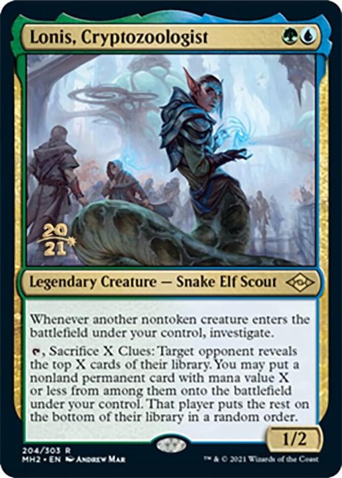 Lonis, Cryptozoologist [Modern Horizons 2 Prerelease Promos] | Fandemonia Ltd