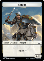 Knight (7) // Spirit (14) Double-Sided Token [March of the Machine Commander Tokens] | Fandemonia Ltd