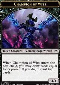 Champion of Wits // Warrior Double-sided Token [Hour of Devastation Tokens] | Fandemonia Ltd