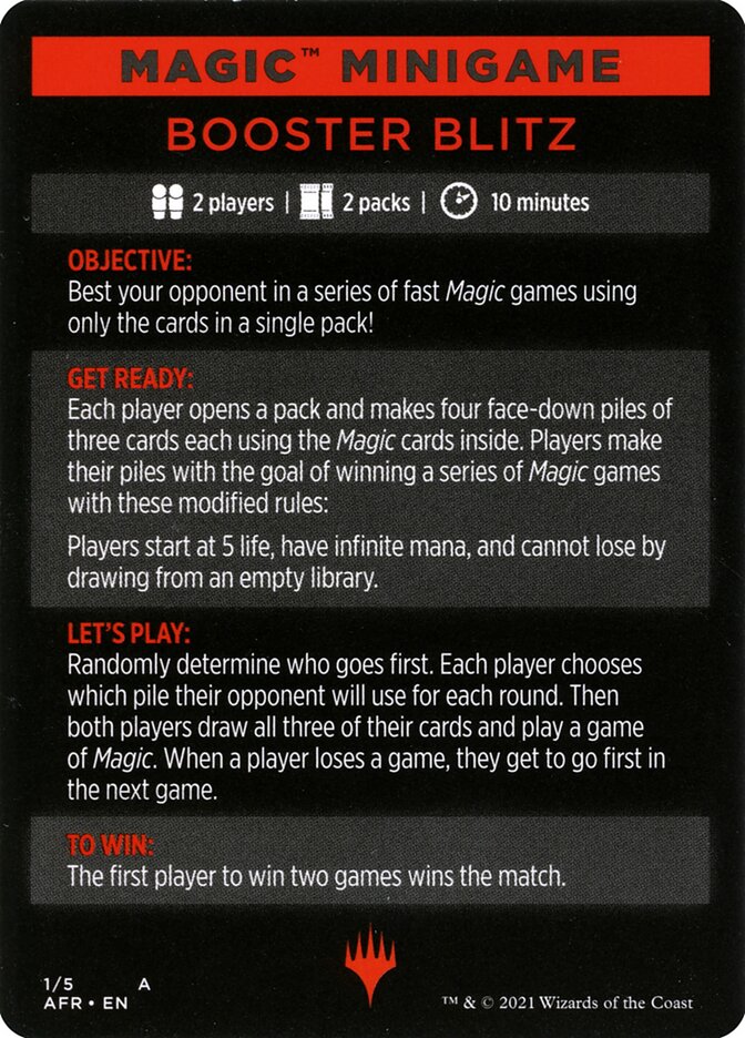 Booster Blitz (Magic Minigame) [Innistrad: Midnight Hunt Minigame] | Fandemonia Ltd