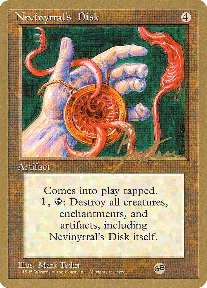 Nevinyrral's Disk (George Baxter) (SB) [Pro Tour Collector Set] | Fandemonia Ltd