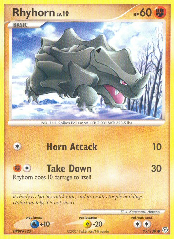 Rhyhorn (95/130) [Diamond & Pearl: Base Set] | Fandemonia Ltd