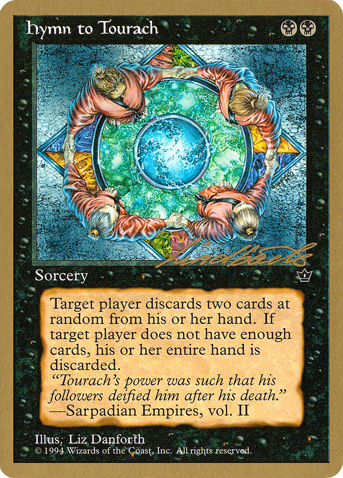 Hymn to Tourach (Circle) (Leon Lindback) [Pro Tour Collector Set] | Fandemonia Ltd