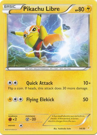 Pikachu Libre (14/30) [XY: Trainer Kit 3 - Pikachu Libre] | Fandemonia Ltd