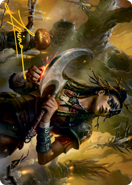 Harvesttide Sentry Art Card (Gold-Stamped Signature) [Innistrad: Midnight Hunt Art Series] | Fandemonia Ltd
