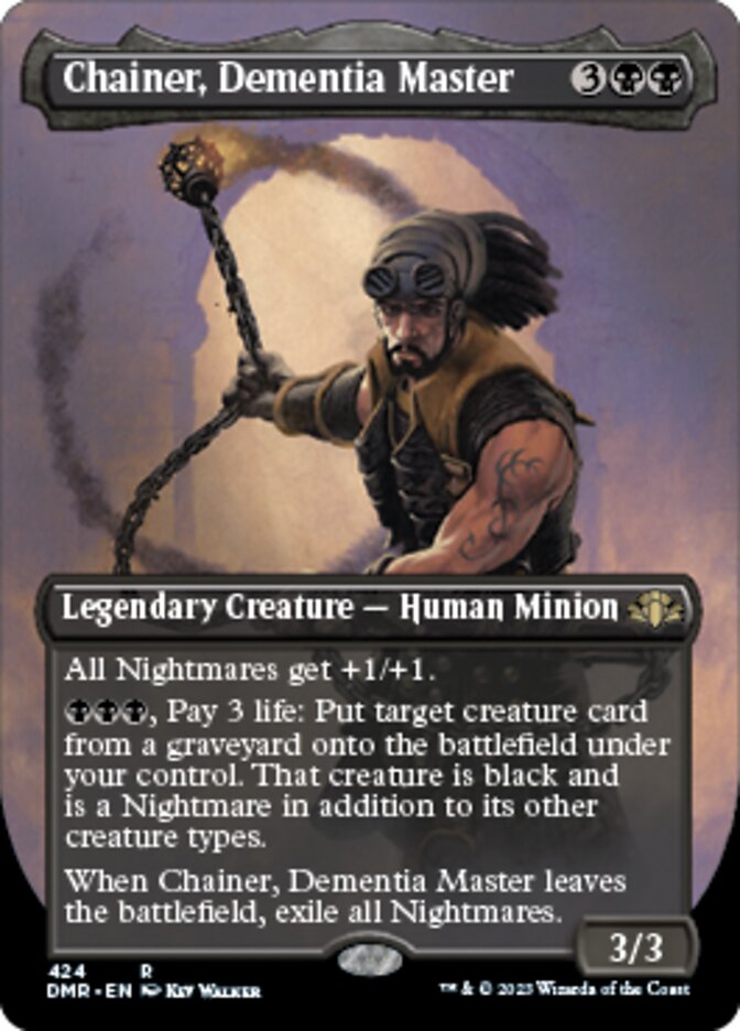 Chainer, Dementia Master (Borderless Alternate Art) [Dominaria Remastered] | Fandemonia Ltd