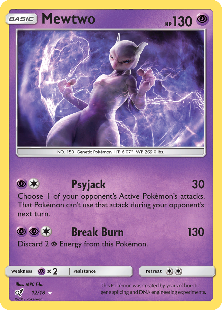 Mewtwo (12/18) [Sun & Moon: Detective Pikachu] | Fandemonia Ltd