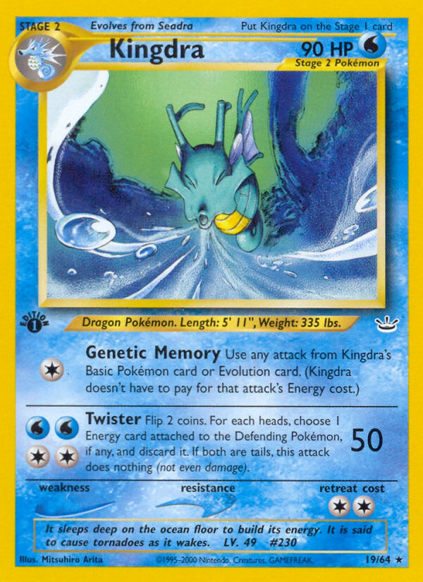 Kingdra (19/64) [Neo Revelation 1st Edition] | Fandemonia Ltd