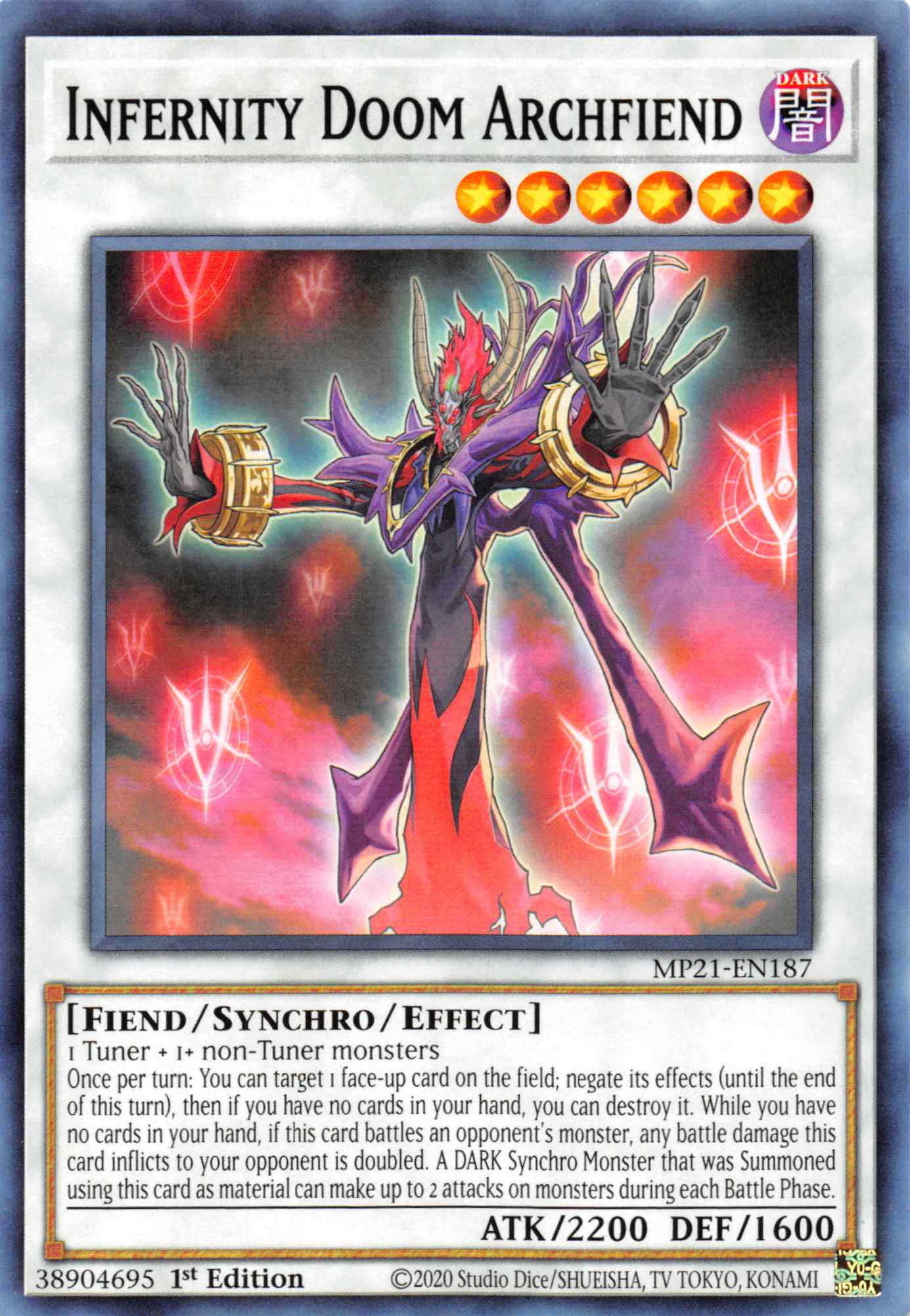 Infernity Doom Archfiend [MP21-EN187] Common | Fandemonia Ltd