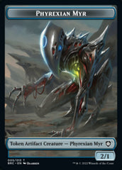 Construct (008) // Phyrexian Myr Double-Sided Token [The Brothers' War Commander Tokens] | Fandemonia Ltd