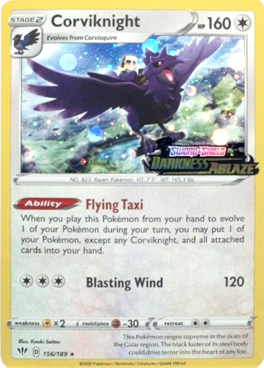 Corviknight (156/189) (Cosmos Holo) [Sword & Shield: Darkness Ablaze] | Fandemonia Ltd