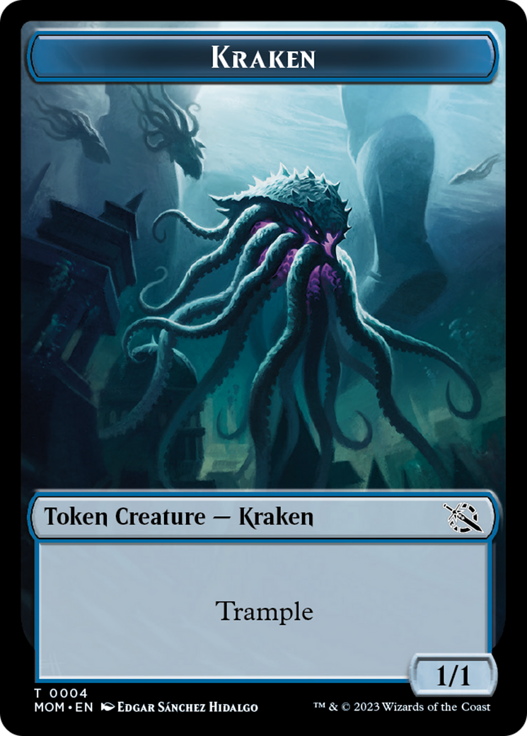 Treasure (21) // Kraken Double-Sided Token [March of the Machine Tokens] | Fandemonia Ltd