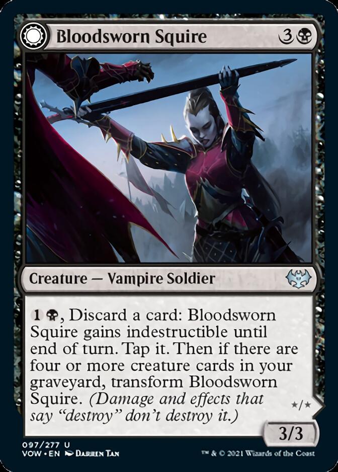 Bloodsworn Squire // Bloodsworn Knight [Innistrad: Crimson Vow] | Fandemonia Ltd