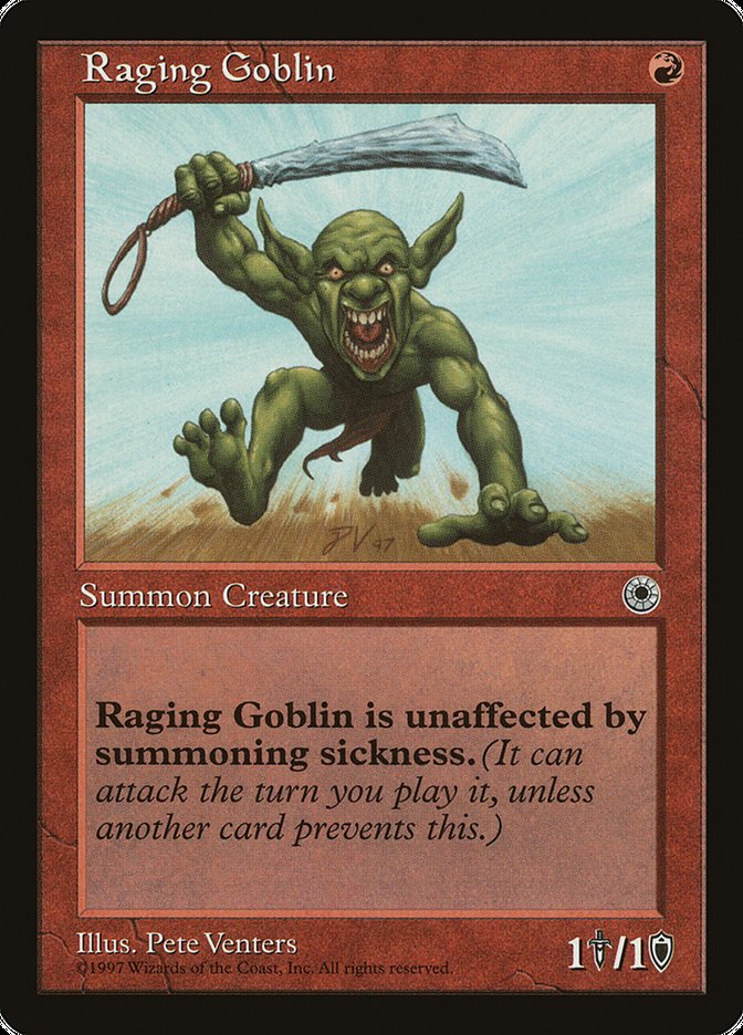 Raging Goblin (No Flavor Text) [Portal] | Fandemonia Ltd