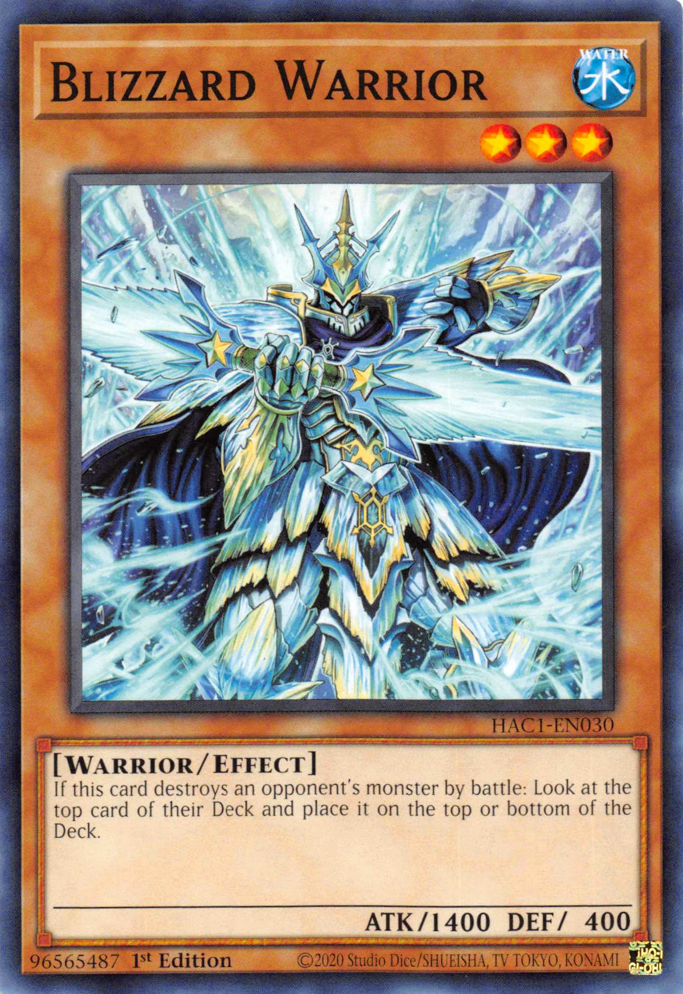 Blizzard Warrior (Duel Terminal) [HAC1-EN030] Parallel Rare | Fandemonia Ltd