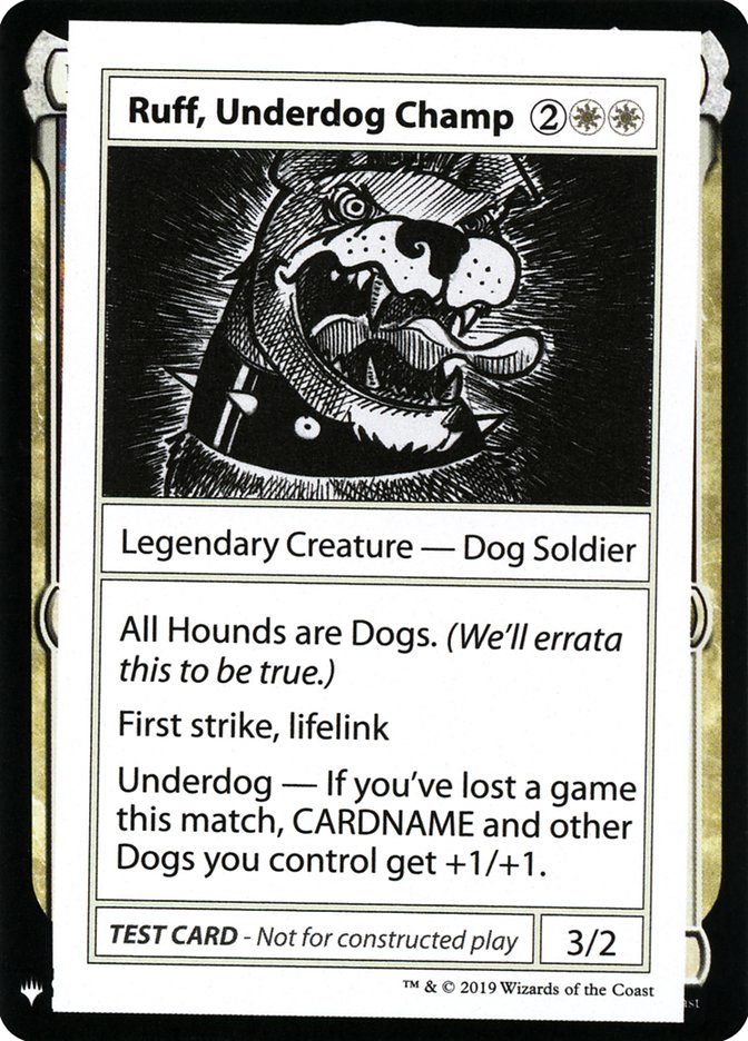 Ruff, Underdog Champ [Mystery Booster Playtest Cards] | Fandemonia Ltd