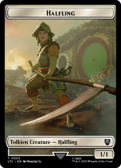 Halfling // Treasure Token [The Lord of the Rings: Tales of Middle-Earth Commander Tokens] | Fandemonia Ltd